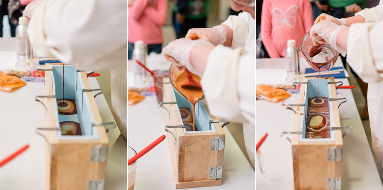 making soap